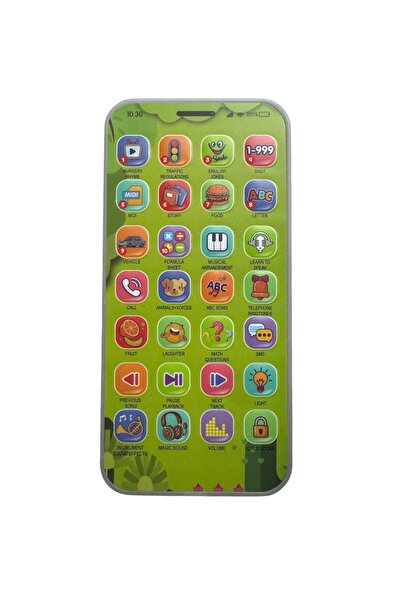 ADIRI SHOP Telefon Educativ Interactiv pentru Copii, 28 taste, Verde – 3+ ani