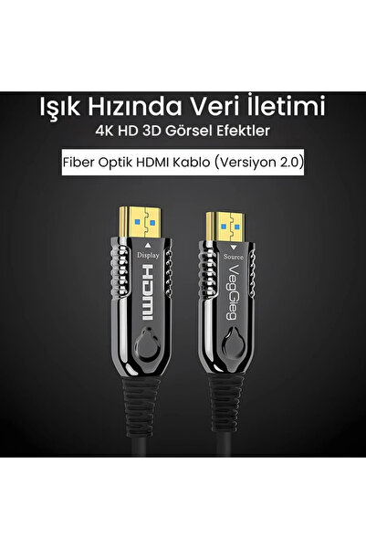 shopwave كابل فيجيج 4K 60 هرتز 18 جيجابت في الثانية HDR ARC HDCP من الألياف ا...