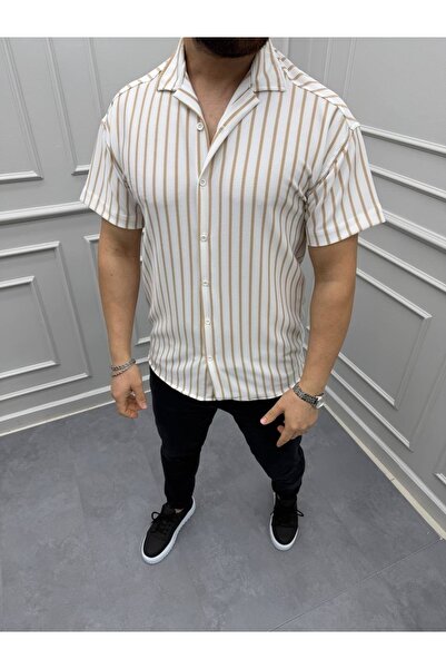The Hench Men's Burgu Striped Short Sleeve Shirt