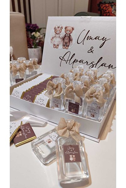 glaminkworld " Hastane Odası İkramlık" İkiz Bebek Çikolatası ve Kolonya Seti