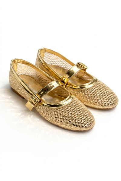 Yula Fashion Shoes Elly Işıltılı Kadın Şık Babet