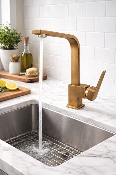 HT PRİMA صنبور حوض فاخر بأكمام مربعة على شكل حرف L