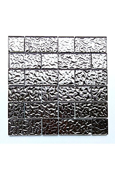 MozaiKristaL Mutfak tezgah arası ve iç Dekorasyon için Desenli Gümüş Krom 30x...