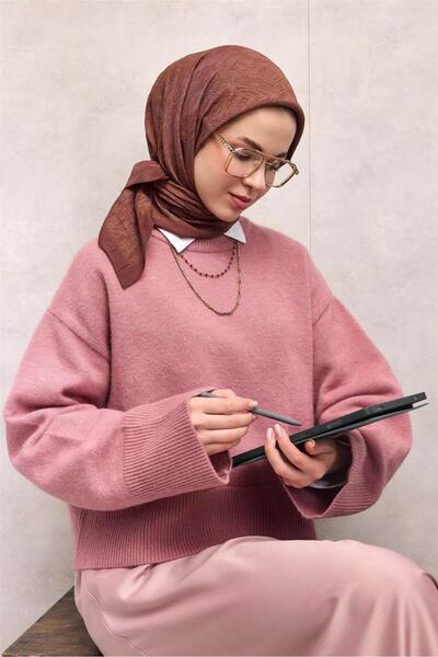 Silk Home Κασκόλ Viscon Velora Four Seasons Μοτίβο Λαβύρινθος Παστέλ Μωβ 90x90