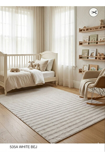 LOUIS CASA HALI ORSA HOME LAVİNYA SERİSİ 535A BEJ-WHİTE OTURMA ODASI ÇOCUK OD...