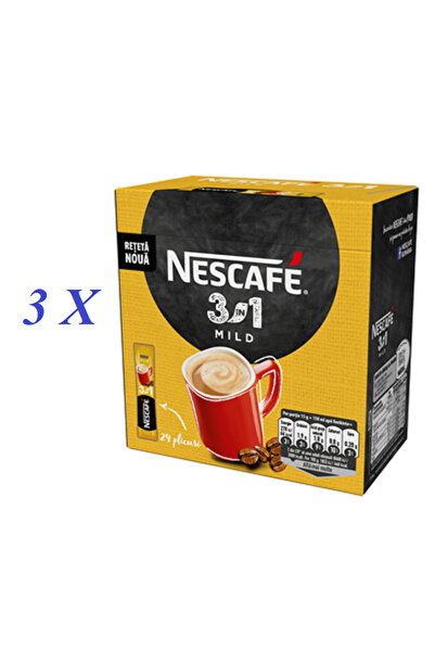 Nescafe 3in1 Mild Instant Coffee 24 x 15 g - 3 pcs (three boxes)