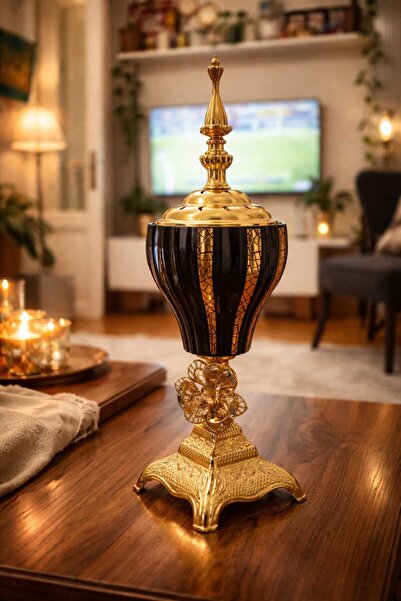 Banum Luxury Lux Görkemli Çelik Ve Porselan Tütsüluk