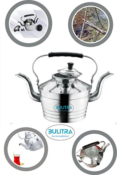 FeyzaDesign 3 Litre Çift Emzikli Çift Taraflı Alüminyum Çaydanlık, Kamp ve Pi...