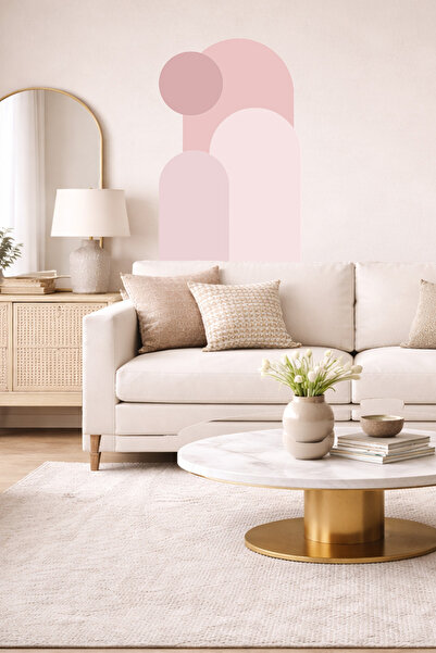 Sim Tasarım Boemski set zidnih naljepnica sa ovalnim i kružnim figurama, 3 dela