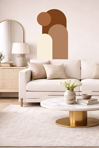 Sim Tasarım Boemski set zidnih naljepnica sa ovalnim i kružnim figurama, 3 dela