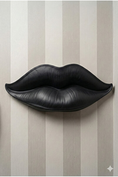 Dekoromi Duvar Süsü Dudak Heykeli Biblo ve Obje (50cm Genişlik)