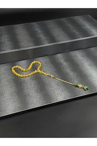 Tesbih-i Hazır Tesbihçilik Premium Faceted Crafted Rock Drop Amber with Speci...