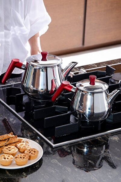 FeyzaDesign Paslanmaz Çelik Büyük Çaydanlık, Dayanıklı ve Şık Tasarım