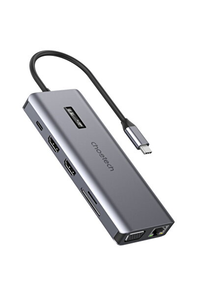 CHOETECH multifunctional HUB with display 12in1 USB-C to USB-C / USB-A / HDMI...