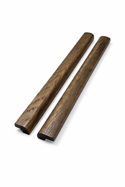 Dems Tasarım Ahşap Meşe İkili Kulp 12 cm ( Delikler Arası Mesafe 9.6 cm )