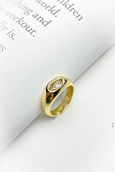 roshel Steel Single Stone Eye Ring