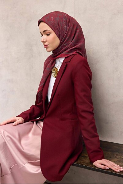 Silk Home Κασκόλ Viscon Velora Four Seasons Μοτίβο Λαβύρινθος Κεράσι 90x90