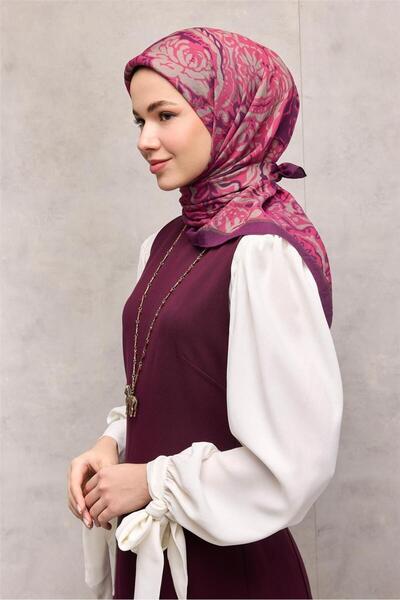 Silk Home Κασκόλ Viscon Velora Four Seasons Antique Pattern Eggplant Purple 9...