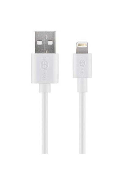 goobay Cablu Lightning - USB pentru încărcare și sincronizare (alb, 50 cm)