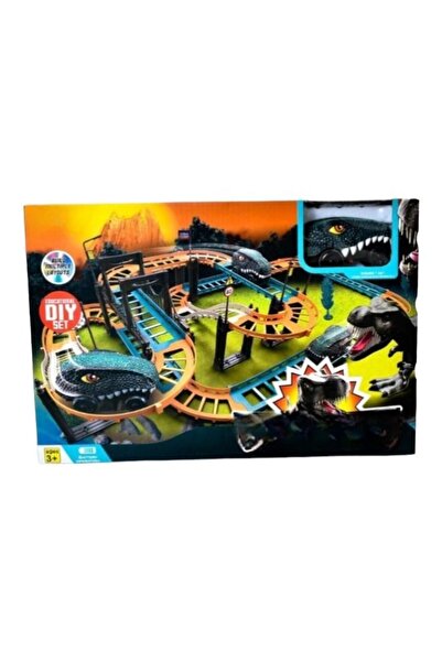 REXA R مجموعة ألعاب مسار الديناصورات التي تعمل بالبطارية للأطفال