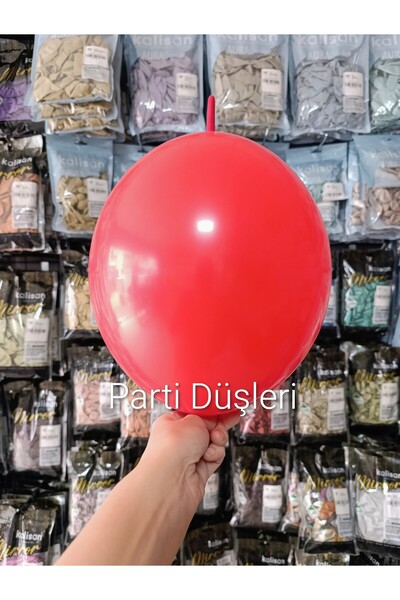 Parti Düşleri بالون كي-لينك 12 بوصة لون أحمر