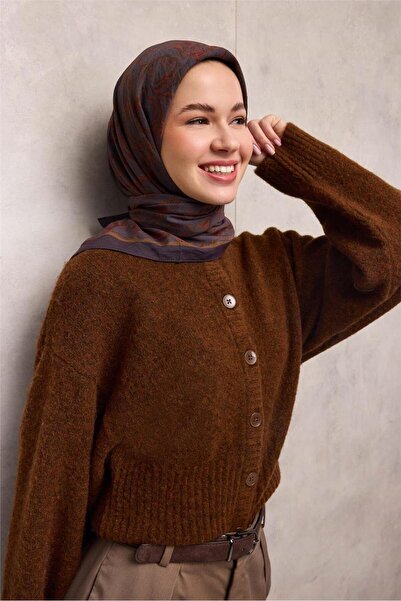 Silk Home وشاح فيسكوز فيلورا للفصول الأربعة بنمط زهور باروكية باللون الأرجوان...