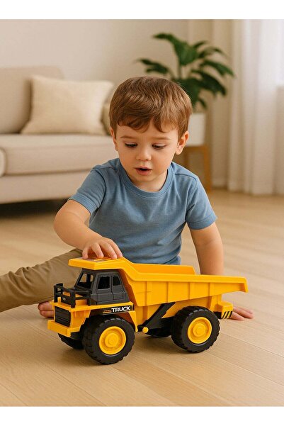 Rally Kids Dump Truck Toy - Realistic Yellow and Black Design