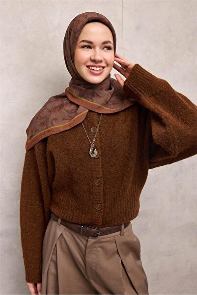 Silk Home Viscose Velora Scarf Four Seasons Baroque Floral Pattern Cinnamon 9...