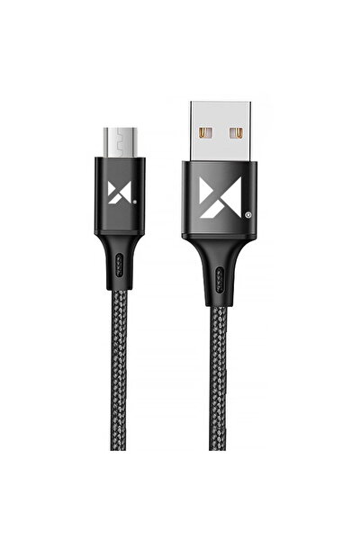 WOZINSKY Cablu USB - microUSB 2,4A 1m negru (WUC-M1B)
