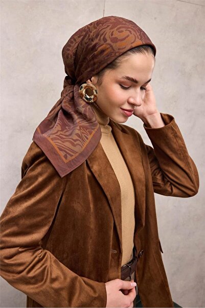 Silk Home Κασκόλ Viscon Velora Four Seasons Antique Pattern Smoky Burgundy 90x90