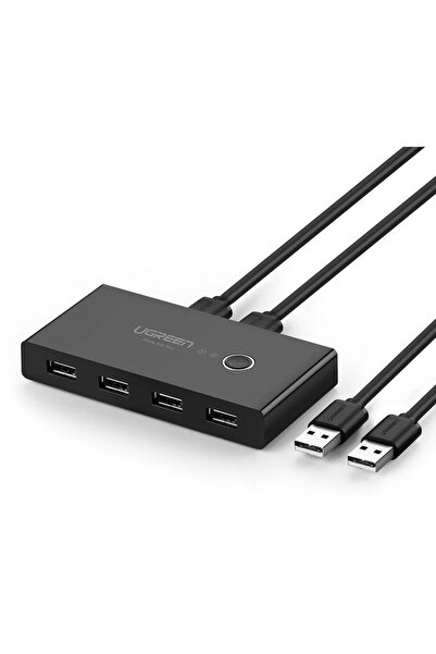 Ugreen Comutator USB KVM USB 2x4 USB 2.0 (negru)