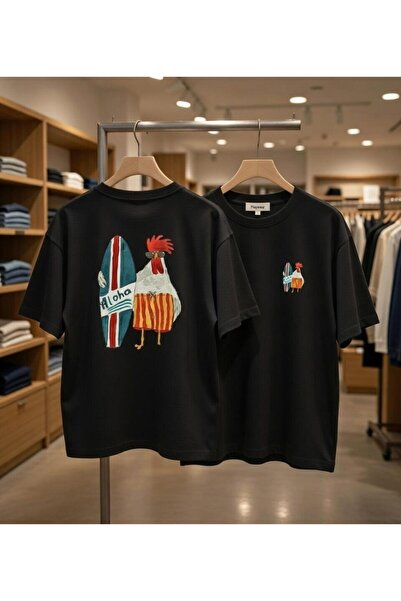 playwear Μπλουζάκι Aloha Horoz με στάμπα στην πλάτη και στο στήθος, 100% βαμβ...