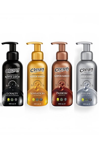 Cleyn Intense Perfume Scented Foam Soap Compatible for All Body Areas Mixed 4...