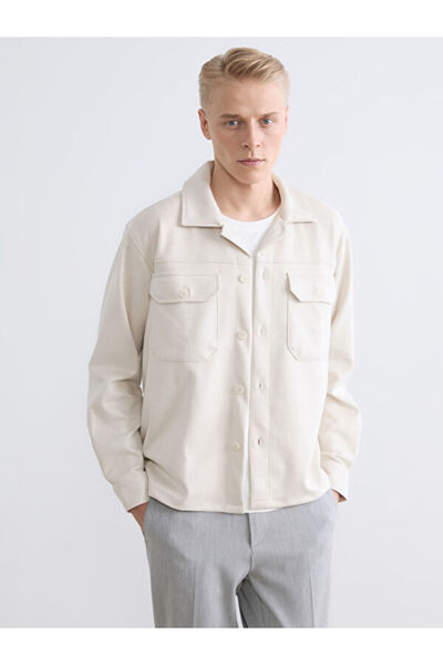 LC Waikiki Rmz Gi̇yi̇m Farkiyla Standard Fit Men's Shirt Jacket