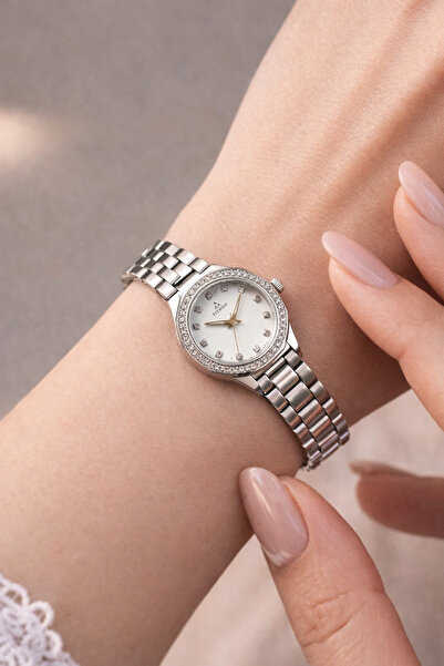 FITRON Vitron women's watch with a jeweled bezel