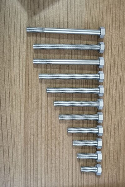 akatsuki Paslanmaz Çelik civata + Somun + Rondela Seti (M10x90mm) – 10 Adet