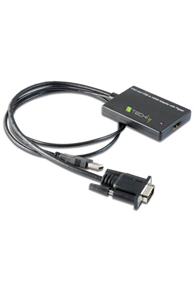 Techly VGA > HDMI M/F converter with USB audio