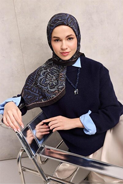 Silk Home Κασκόλ Viscon Velora Four Seasons Antique Pattern Μαύρο 90x90