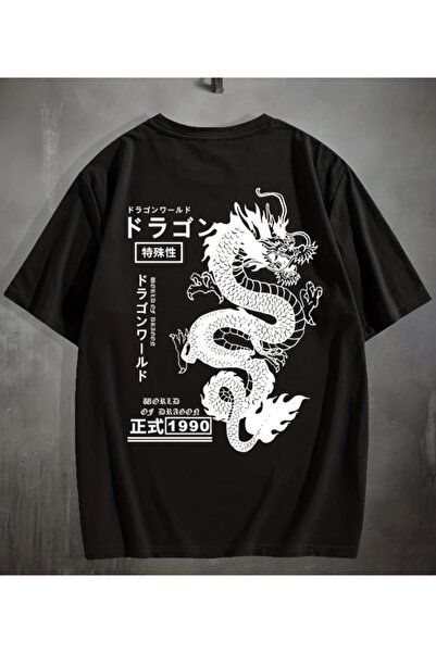gencerco Tricou Ejderha Dragon cu imprimeu Premium Regular