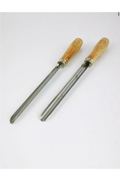 BULUT 2 adet ahşap saplı paslanmaz Çelik uçlu kabak oyacağı
