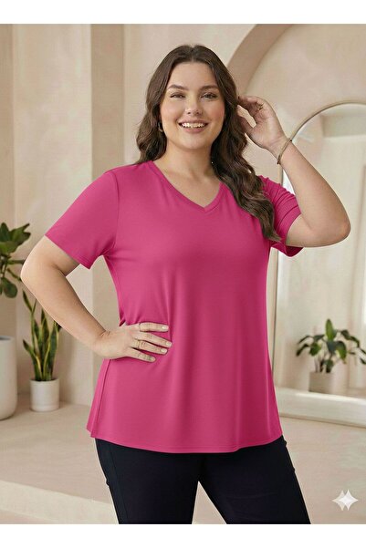 Vinola Plus Size Viscose Jersey Fabric Comfortable Fit High Quality Blouse