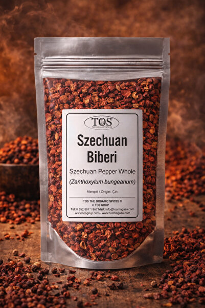 TOS The Organic Spices Sichuan / Szechuan Biberi 25 gr (1. Kalite) Zanthoxylu...