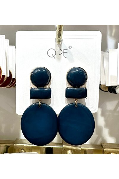 GLOW ACCESSORIES BAE أقراط متدلية من الفولاذ المقاوم للصدأ باللون الأزرق الدا...