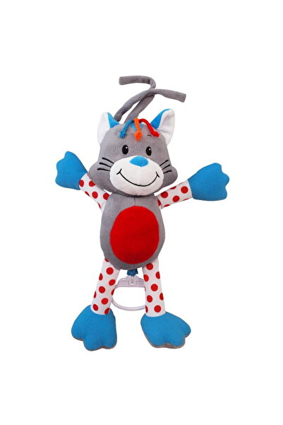 Babymix Jucărie de pluș Baby Mix cu mașină de jucărie Pisică Baby Mix