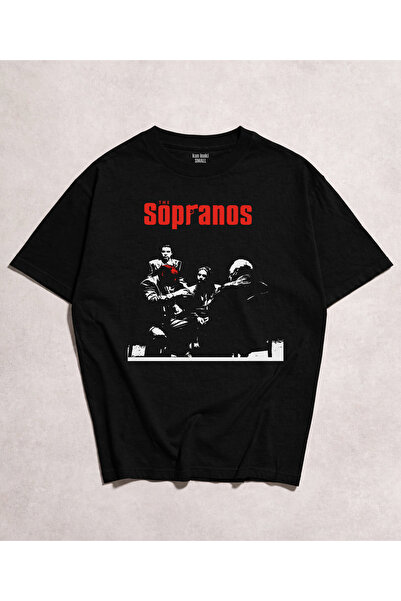 kun inaki The Sopranos Tony Soprano Baskılı Siyah Unisex Tişört