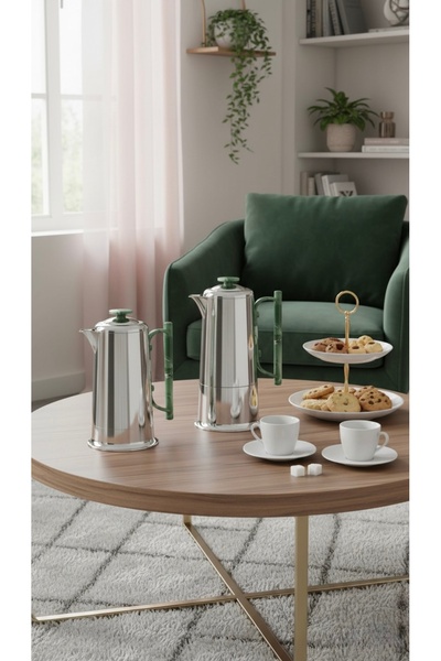 Generic 1 liter/600 ml tea and coffee thermos set