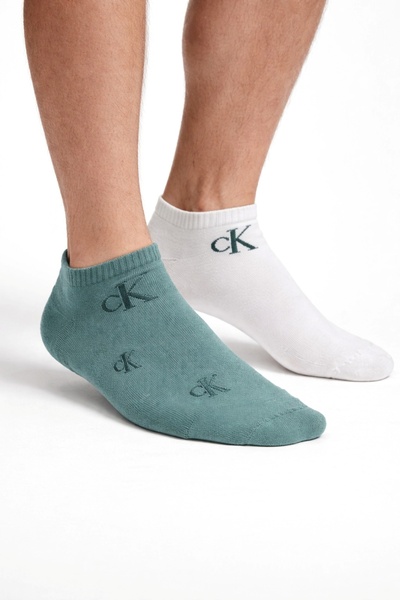 Calvin Klein مجموعة من قطن عضوي جوارب رجالية مريحة من CK مكونة من قطعتين