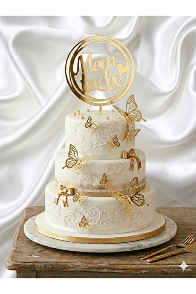 GOLDCENTER Διακοσμητικό Τούρτας για Μελλοντικές Μαμάδες με Κείμενο και Πεταλούδα