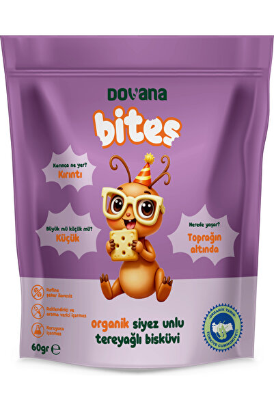 DOVANA Organik Bites Siyez Unlu Terayağlı Bisküvi