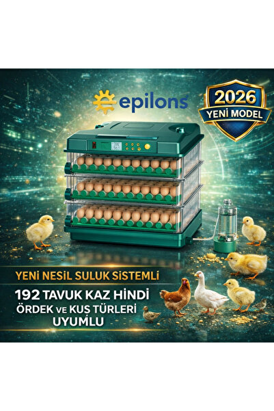 Epilons FX192 Model Tam Otomatik Kuluçka Makinesi - Tüm Kanatlı Hayvanlara Uy...